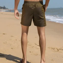 Outlet OUKU Men's Swimwear Swim Shorts Beach Shorts with Mesh lining Plain Comfort Breathable Outdoor Daily Going out Fashion Casual Army Yellow Black