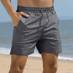 Outlet OUKU Men's Swimwear Swim Shorts Beach Shorts with Mesh lining Plain Comfort Breathable Outdoor Daily Going out Fashion Casual Army Yellow Black