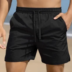 Outlet OUKU Men's Swimwear Swim Shorts Beach Shorts with Mesh lining Plain Comfort Breathable Outdoor Daily Going out Fashion Casual Army Yellow Black