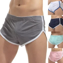 Best OUKU Men's Swimwear Swim Shorts Swim Briefs Mesh Shorts Plain Comfort Breathable Running Swimming Pool Sports Black White