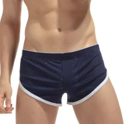 Best OUKU Men's Swimwear Swim Shorts Swim Briefs Mesh Shorts Plain Comfort Breathable Running Swimming Pool Sports Black White