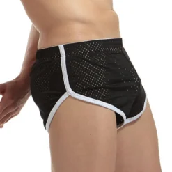 Best OUKU Men's Swimwear Swim Shorts Swim Briefs Mesh Shorts Plain Comfort Breathable Running Swimming Pool Sports Black White