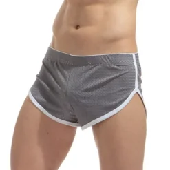 Best OUKU Men's Swimwear Swim Shorts Swim Briefs Mesh Shorts Plain Comfort Breathable Running Swimming Pool Sports Black White
