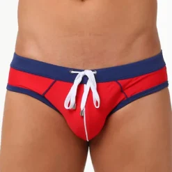 New OUKU Men's Swimwear Swim Shorts Shorts Swim Briefs Color Block Comfort Breathable Outdoor Daily Going out Sports Hawaiian Red Blue