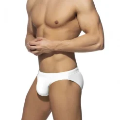 Hot OUKU Men's Swimwear Swim Shorts Shorts Swim Briefs with Pad Plain Comfort Breathable Outdoor Daily Going out Fashion Casual Black White