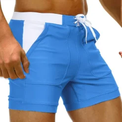 Clearance OUKU Men's Swimwear Swim Shorts Swim Trunks Shorts Pocket Plain Comfort Breathable Holiday Going out Hawaiian Boho Pink Red