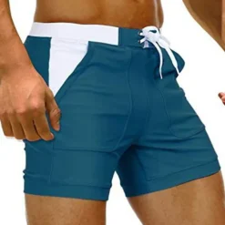Clearance OUKU Men's Swimwear Swim Shorts Swim Trunks Shorts Pocket Plain Comfort Breathable Holiday Going out Hawaiian Boho Pink Red
