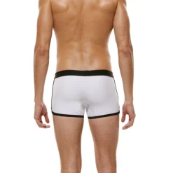 Best OUKU Men's Swimwear Swim Trunks Swim Briefs Elastic Waist Print Plants Graphic Prints Breathable Soft Outdoor Casual Daily Hawaiian Stylish Black White Micro-elastic