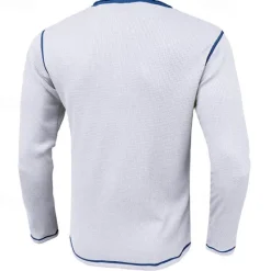 Outlet OUKU Men's T Shirt Henley Shirt Waffle Knit Tee Tee Top Long Sleeve Shirt Long Sleeve Color Block Fashion Designer Basic Patchwork Henley Vacation Street Going out Spring & Fall Black White Blue Henley