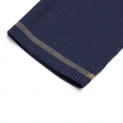 Outlet OUKU Men's T Shirt Henley Shirt Waffle Knit Tee Tee Top Long Sleeve Shirt Long Sleeve Color Block Fashion Designer Basic Patchwork Henley Vacation Street Going out Spring & Fall Black White Blue Henley