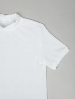 Outlet OUKU Men's T Shirt Knit Tee Tee Top Mock Turtleneck Short Sleeves Turtleneck Summer Plain Fashion Designer Basic Knitting Vacation Street Going out Black White Coffee Top Tee for Men