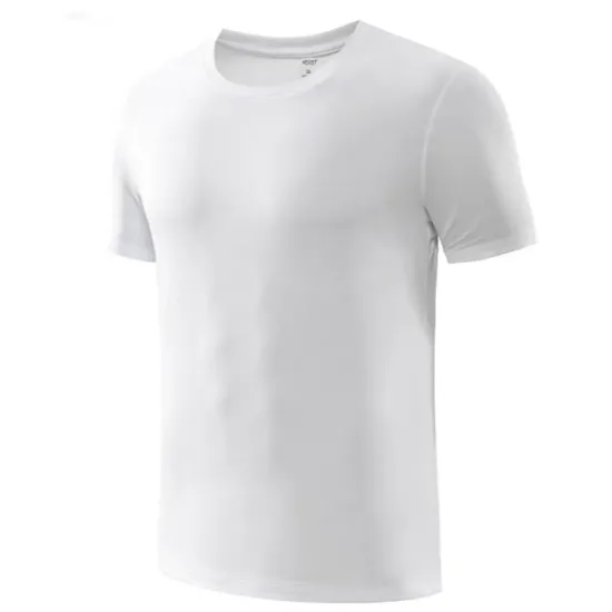 Online OUKU Men's T Shirt Moisture Wicking Shirts Short Sleeve Crew Neck Spring & Summer Plain Fashion Designer Casual Street Holiday Beach Black White Dusty Blue Top Tee for Men