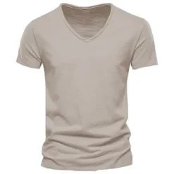 OUKU Men's T Shirt Moisture Wicking Shirts Short Sleeve V Neck Summer Plain Sports Basic Casual Classic Style Casual Navy Denim Blue Black Top Tee for Men
