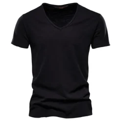 OUKU Men's T Shirt Moisture Wicking Shirts Short Sleeve V Neck Summer Plain Sports Basic Casual Classic Style Casual Navy Denim Blue Black Top Tee for Men