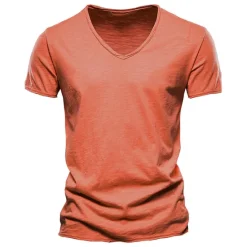 OUKU Men's T Shirt Moisture Wicking Shirts Short Sleeve V Neck Summer Plain Sports Basic Casual Classic Style Casual Navy Denim Blue Black Top Tee for Men