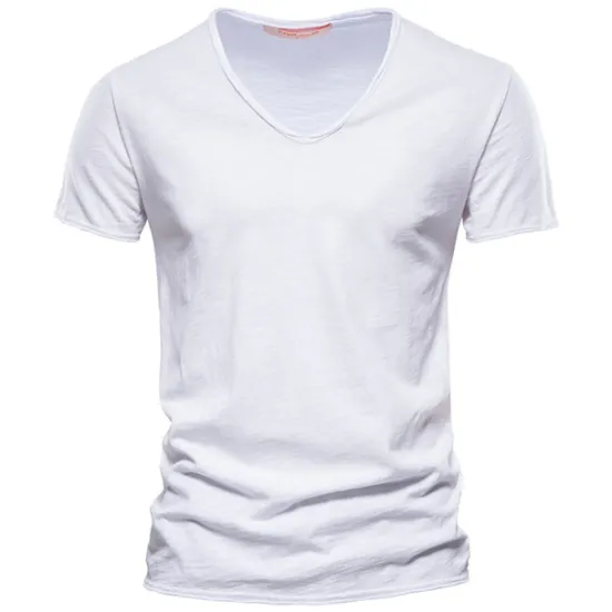 OUKU Men's T Shirt Moisture Wicking Shirts Short Sleeve V Neck Summer Plain Sports Basic Casual Classic Style Casual Navy Denim Blue Black Top Tee for Men