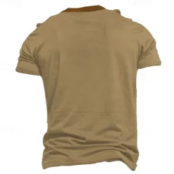 Discount OUKU Men's T shirt Motorcycle Clothing Apparel 3D Print Street Daily Short Sleeve Polyester Vintage Cool Brown