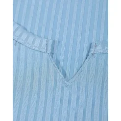 Hot OUKU Men's T Shirt Ribbed Knit tee Tee Top Long Sleeve Shirt Long Sleeve V Neck Summer Spring & Fall Plain Pit Strip Fashion Designer Basic Ribbed Vacation Street Going out Light Blue Black Pink Top Tee