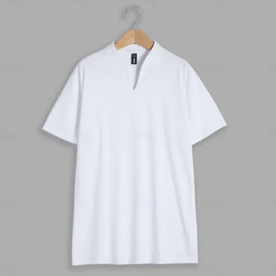 Best OUKU Men's T Shirt Short Sleeve V Neck Summer Plain Sports Fashion Lightweight Classic Style Vacation Casual Holiday Black White Pink Top Tee for Men