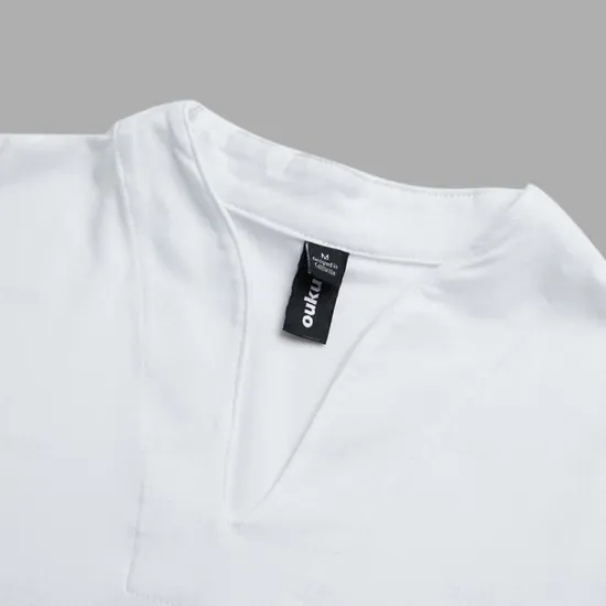 Online OUKU Men's T Shirt Short Sleeve Y Neck Summer Plain Sports Fashion Lightweight Classic Style Vacation Casual Holiday Light Blue Black White Top Tee for Men