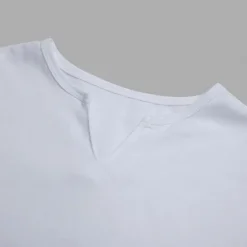 Sale OUKU Men's T Shirt Short Sleeve V Neck Summer Plain Fashion Classic Comfortable V Neck Street Casual Sports Black White Dark Navy Top Tee for Men