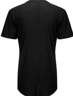 OUKU Men's T Shirt Short Sleeve Crew Neck Summer Plain Fashion Lightweight Muscle Zipper Asymmetric Vacation Casual Holiday Black White Top Tee for Men