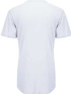OUKU Men's T Shirt Short Sleeve Crew Neck Summer Plain Fashion Lightweight Muscle Zipper Asymmetric Vacation Casual Holiday Black White Top Tee for Men