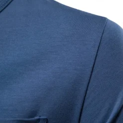 New OUKU Men's T Shirt Short Sleeve V Neck Summer All Seasons Solid Color Daily Casual Daily Casual Pocket V Neck Vacation Causal Casual Light Blue Black White Top Tee for Men