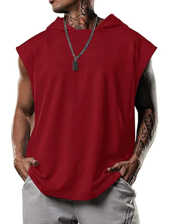 Best OUKU Men's T Shirt Tank Top Hoodie Short Sleeve Hooded Summer Plain Fashion Classic Casual Outdoor Street Casual Black White Army Green Top Tee for Men