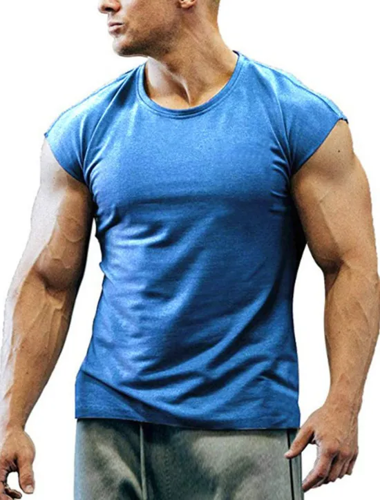 Discount OUKU Men's T Shirt Tank Top Moisture Wicking Shirts Sleeveless Crew Neck Summer Plain Sports Fashion Lightweight Vacation Casual Holiday Black White Army Green Top Tee for Men