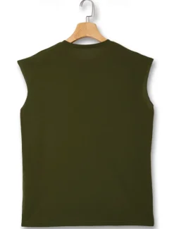 Discount OUKU Men's T Shirt Tank Top Moisture Wicking Shirts Sleeveless Crew Neck Summer Plain Sports Fashion Lightweight Vacation Casual Holiday Black White Army Green Top Tee for Men