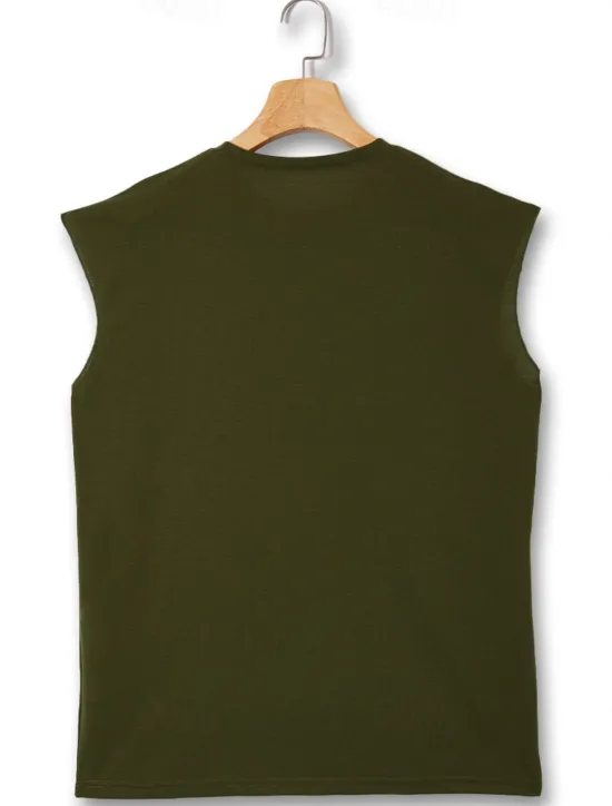 Discount OUKU Men's T Shirt Tank Top Moisture Wicking Shirts Sleeveless Crew Neck Summer Plain Sports Fashion Lightweight Vacation Casual Holiday Black White Army Green Top Tee for Men