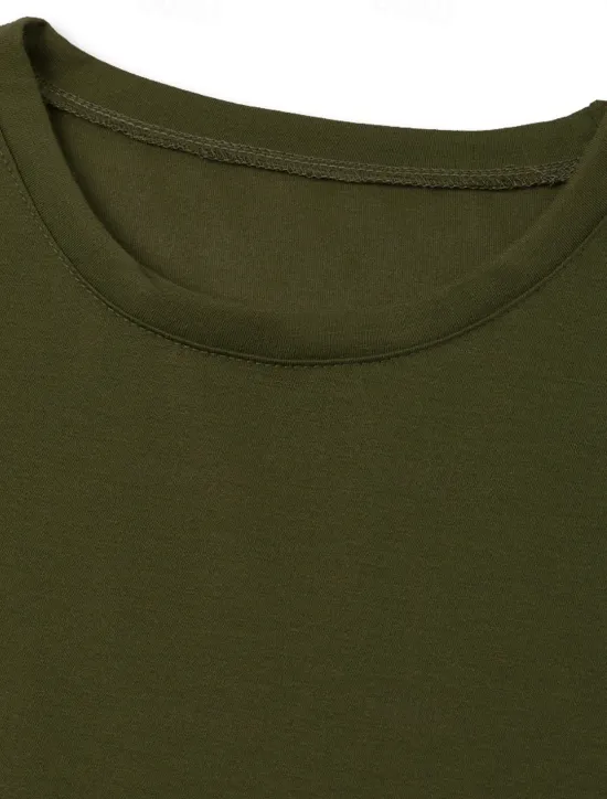 Discount OUKU Men's T Shirt Tank Top Moisture Wicking Shirts Sleeveless Crew Neck Summer Plain Sports Fashion Lightweight Vacation Casual Holiday Black White Army Green Top Tee for Men