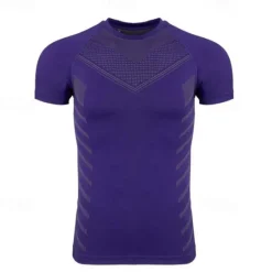 Outlet OUKU Men's T shirt Tee Gym Shirt Fitness Tops Crew Neck Short Sleeve Sport Casual Daily Gym Quick dry Breathable Soft Color Block Black Yellow Activewear Fashion Basic