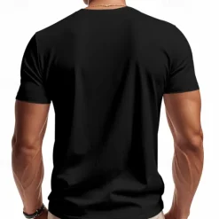 Clearance OUKU Men's T Shirt Tee Short Sleeve Shirt Tee Top Short Sleeve V Neck Summer Plain Fashion Designer Basic Classic Vacation Street Going out Black White Orange Top Tee for Men