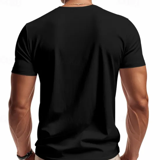 Clearance OUKU Men's T Shirt Tee Short Sleeve Shirt Tee Top Short Sleeve V Neck Summer Plain Fashion Designer Basic Classic Vacation Street Going out Black White Orange Top Tee for Men