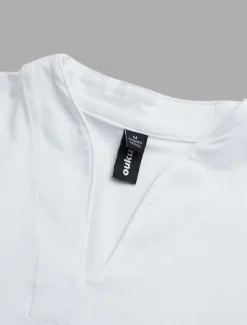 Best OUKU Men's T Shirt Tee Top Short Sleeve V Neck Summer Plain Fashion Designer Basic Buttons Front Pocket Vacation Going out Casual Daily Black White Yellow Top Tee for Men