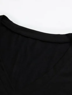 Sale OUKU Men's T Shirt Tee Top Short Sleeve V Neck Plain Muscle Esencial Summer Navy Black White Top Tee for Men