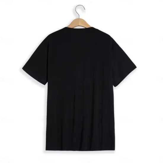 Clearance OUKU Men's T Shirt Tee Top Short Sleeves V Neck Summer Plain Fashion Designer Basic Vacation Street Going out Black White Red Top Tee for Men