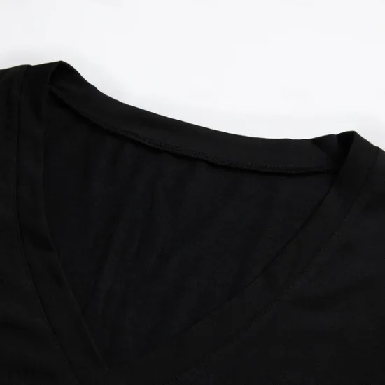 Outlet OUKU Men's T Shirt Tee Top Short Sleeves V Neck Summer Plain Designer Basic Modern Contemporary Classic Style Vacation Street Going out Black White Red Top Tee for Men