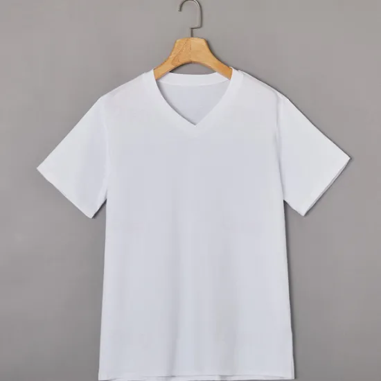 Online OUKU Men's T Shirt Tee Top Short Sleeves V Neck Summer Solid Color Plain Designer Basic Modern Contemporary Classic Style Vacation Street Going out Black White Red Top Tee for Men