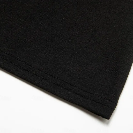 Sale OUKU Men's T Shirt Tee Top Short Sleeves V Neck Summer Plain Fashion Designer Basic Classic Style Vacation Street Going out Dark Grey Black White Top Tee for Men