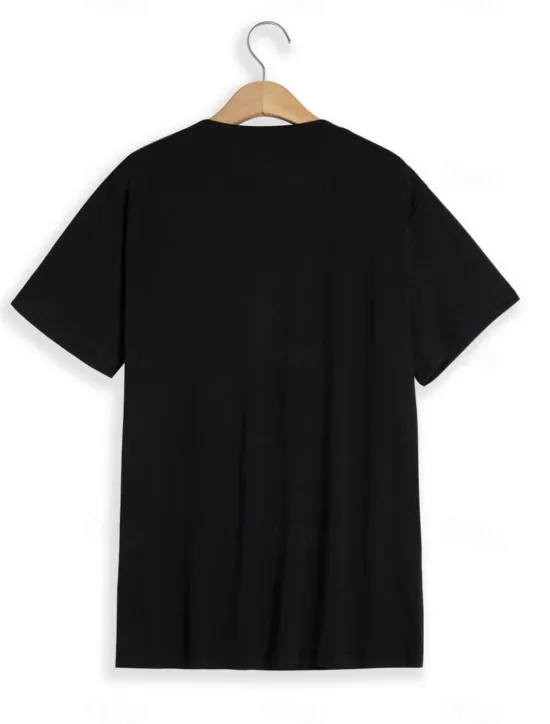 New OUKU Men's T Shirt Tee Top Short Sleeves V Neck Summer Plain Designer Basic Modern Contemporary Classic Style Vacation Street Going out Black White Pink Top Tee for Men