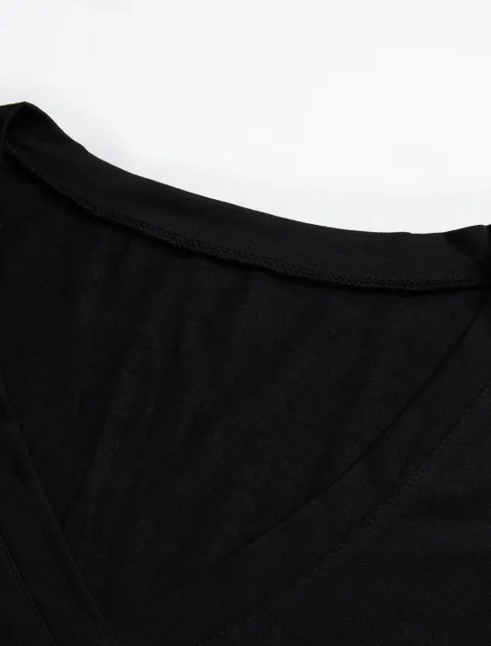 New OUKU Men's T Shirt Tee Top Short Sleeves V Neck Summer Plain Designer Basic Modern Contemporary Classic Style Vacation Street Going out Black White Pink Top Tee for Men