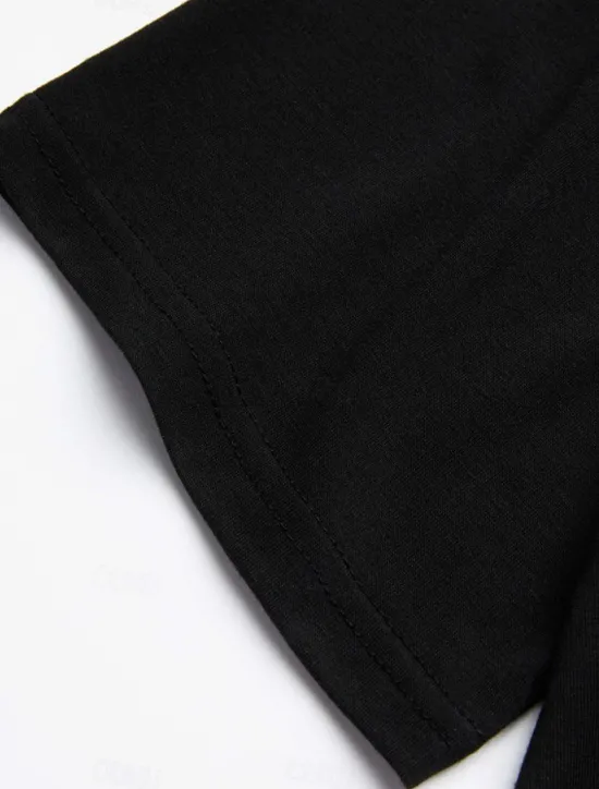 New OUKU Men's T Shirt Tee Top Short Sleeves V Neck Summer Plain Designer Basic Modern Contemporary Classic Style Vacation Street Going out Black White Pink Top Tee for Men