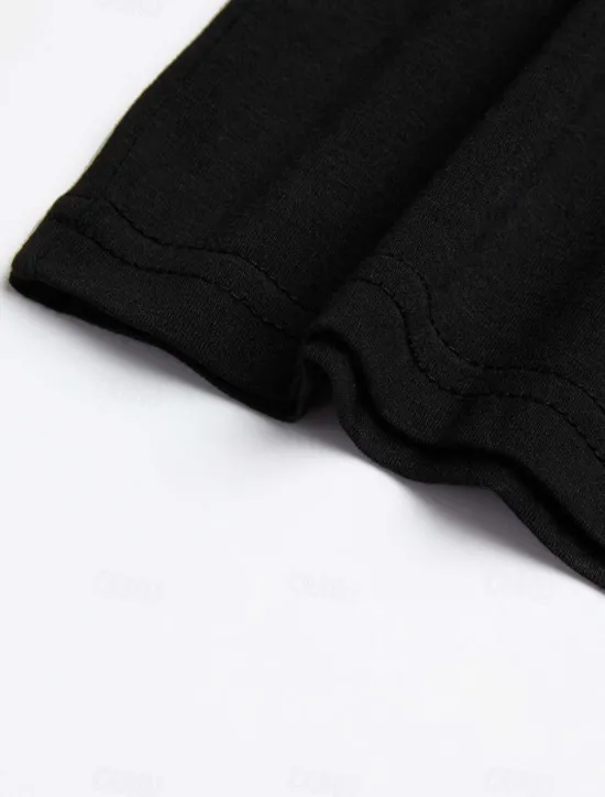 New OUKU Men's T Shirt Tee Top Short Sleeves V Neck Summer Plain Designer Basic Modern Contemporary Classic Style Vacation Street Going out Black White Pink Top Tee for Men