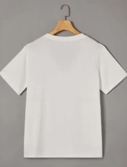 New OUKU Men's T Shirt Tee Top Short Sleeves V Neck Summer Plain Designer Basic Modern Contemporary Classic Style Vacation Street Going out Black White Pink Top Tee for Men