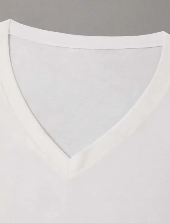 New OUKU Men's T Shirt Tee Top Short Sleeves V Neck Summer Plain Designer Basic Modern Contemporary Classic Style Vacation Street Going out Black White Pink Top Tee for Men