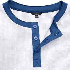 New OUKU Men's T shirt Tee Waffle Henley Shirt Henley Shirt Tee Top Long Sleeve Shirt Plain Raglan Sleeve Henley Street Vacation Long Sleeve Patchwork Clothing Apparel Polyester Fashion Designer Basic