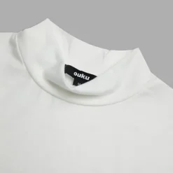 OUKU Men's T Shirt Turtleneck shirt Short Sleeve Stand Collar Summer Spring Plain Fashion Casual Comfortable Vacation Street Holiday Black White Red Top Tee for Men